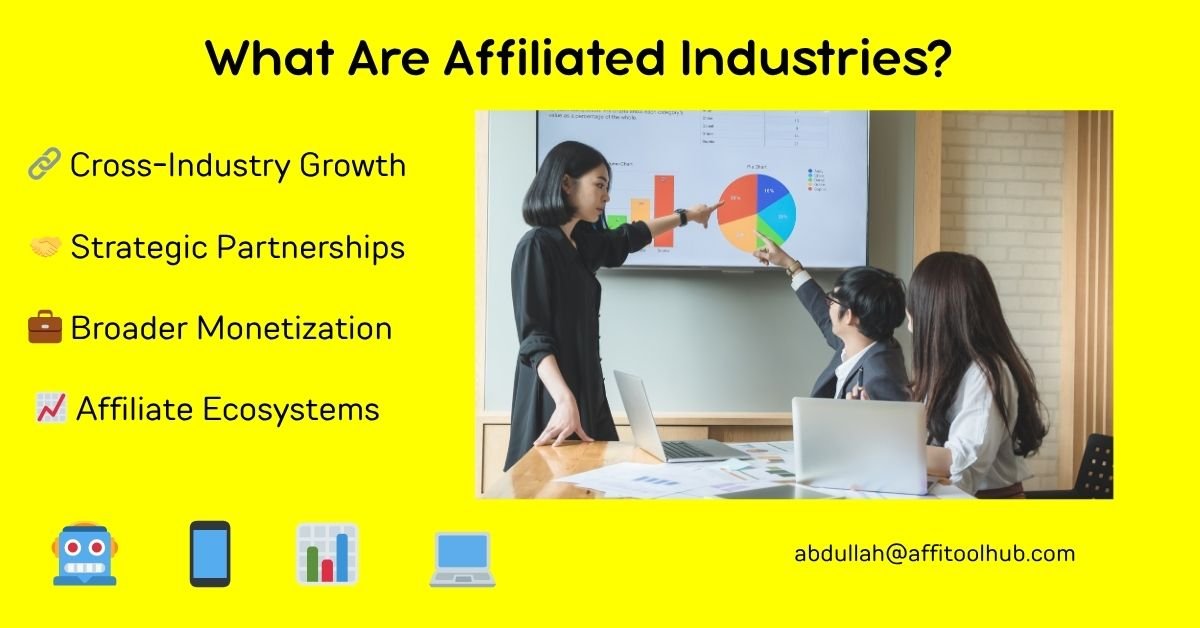 Featured image explaining affiliated industries and affiliate marketing partnerships